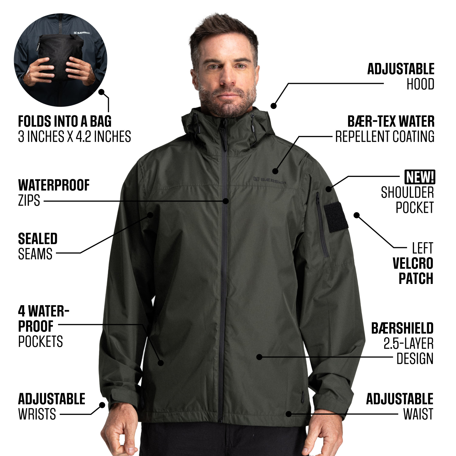 Heavy-Storm Waterproof Rain Jacket 2.0